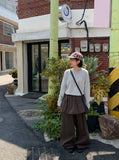 [BAONHAUS] Sosolo Cotton Tiered Layered Banding Skirt Pants