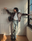 Ito Two Way Crack Leather Jacket