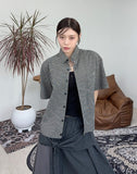 Luper crop check shirt
