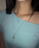 Koiz Silver Cross Necklace