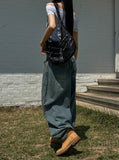 Fit String Banded Balloon Denim Pants