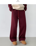 Two-Way Thick Brushed Lining Wide Jogger Cut Wide Banding Training Pants