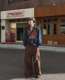 Jodi diagonal pintuck cargo pants