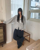 Md Dot Pattern String Strap Wide Cotton Long Pants