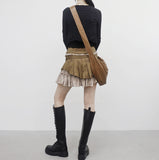 Liman frill belt skirt