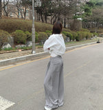 Four-Season Folding Volume Fit Wide Banding Pants