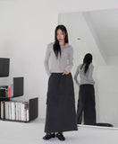 Weden Pile Banding Cotton Cargo Long Skirt