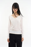Panay sheer wide V-neck T-shirt
