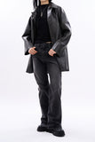Bega rough crop bootcut denim pants