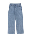 Sand Washing Semi Wide Denim Pants