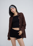 Julie See-Through Stripe Shirt