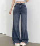 Span Hem Cutting Wide Bootcut Fit Denim Pants