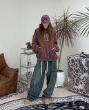 Eater Button Cargo Banding Denim Pants