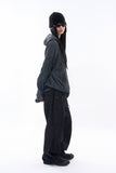 Bont snap pocket loose denim pants
