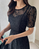 Bouquet embroidery lace one piece