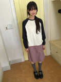 Chaori Nylon Banding Midi Skirt