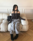 [Brushed Lining] Chels Frill Tiered Layered Jogger Training Pants