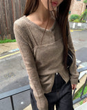 Duran V-neck Layered Bustier Cardigan