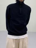 Unisex Cash Soft Knit Half Zip Up