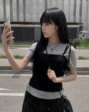 [MADE] Cushy Bustier Short Sleeve T-Shirt Set