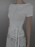 Tie Knot Boat Neck Tee