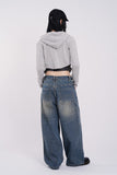 Sunrise strap damage denim pants