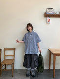 [unisex] Golit Rivet Nylon Banding Cargo Bermuda Pants