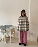 Chopin stripe collar long sleeve tee