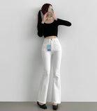 High Quality Banding Span Bootcut Cotton Pants