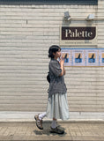 Gensott Nylon Banding Midi Skirt