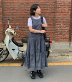 Gaven Check Ribbon Long Tiered One Piece