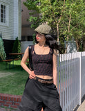 Teens side snap pocket bermuda pants