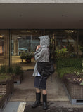 Summer Loose Fit Cap Hoodie Rain Checkered Shirt