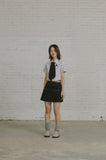 TIE CROP HALF SHIRT