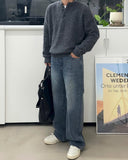 Levon Basic Henley Neck Knit