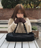 Sea Eyelet Leather Shoulder Bag