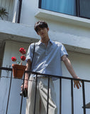 Aaron Summer Basic Half Crop Shirt
