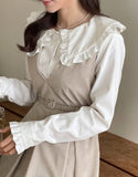 Mollen Frill Big Collar Cotton Blouse