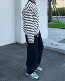 Vehicle Stripe Overfit Long Sleeve T-Shirt