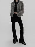 Riche Boucle Fur Cardigan