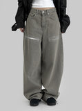 Fishbone Ash Wide Denim