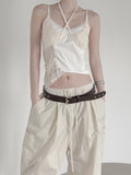 Lace Patchwork Strap Sleeveless