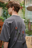 Snake Flower Pigment Short Sleeve T-shirt