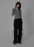 [ EEUN MADE ] V neck slim longsleeved