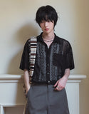 Pla Embroidery Punching Short Sleeve Shirt
