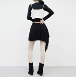 Kehi unbalanced mini skirt