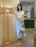 Gelad Pocket H-line Long Skirt