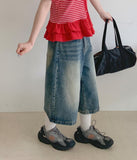 [unisex] Mitt Washing Bermuda Denim Pants
