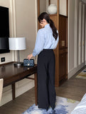 Daymu Tie Shirring Blouse