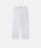 White Non-Fade Wide Denim Pants